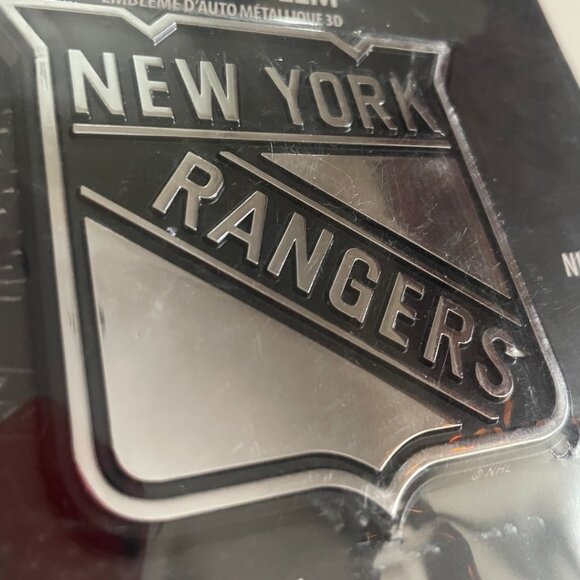 NHL New York Rangers 3-D Metal Auto Emblem - Picture 2 of 5